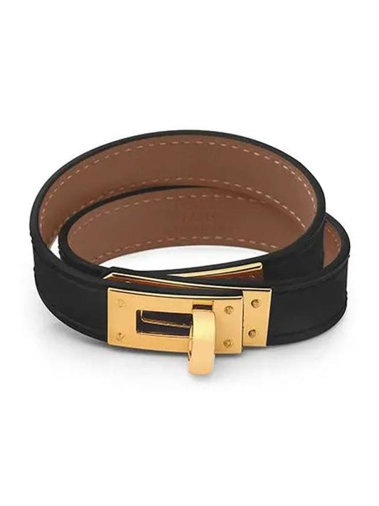 Kelly Double Tour Bracelet Black - HERMES - BALAAN 2