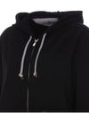 Cotton Hooded Jacket Black - BRUNELLO CUCINELLI - BALAAN 4