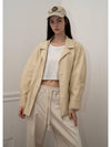 Ballon sleeve eco leather jacket_cream Ballon sleeve eco leather jacket_cream - VIBEREEN - BALAAN 7