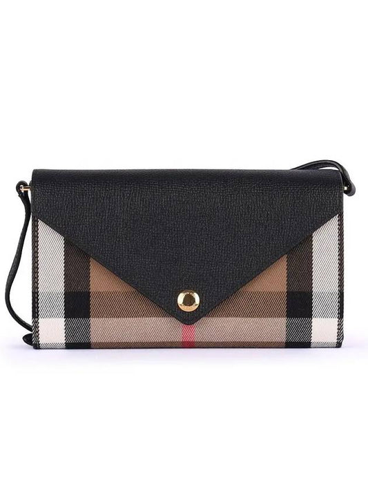 Hannah Envelope Cross Bag Black Beige - BURBERRY - BALAAN 2