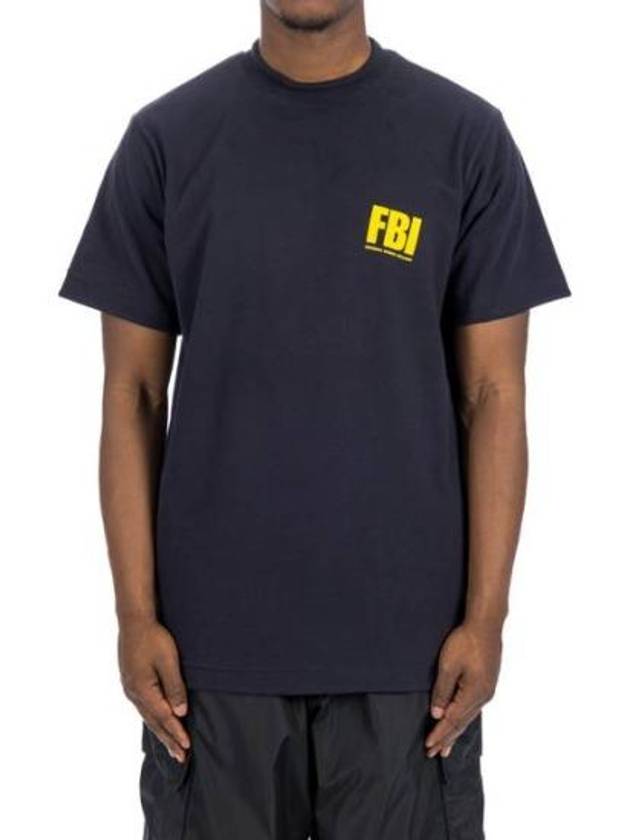 FBI Print Reversible Short Sleeve T-Shirt Navy - BALENCIAGA - BALAAN 2