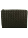 Intrecciato Calfskin Clutch Bag Green - BOTTEGA VENETA - BALAAN 2