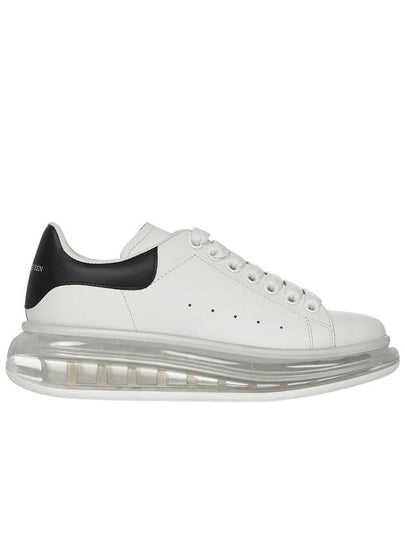 Oversized Clear Sole Low Top Sneakers Black White - ALEXANDER MCQUEEN - BALAAN 2