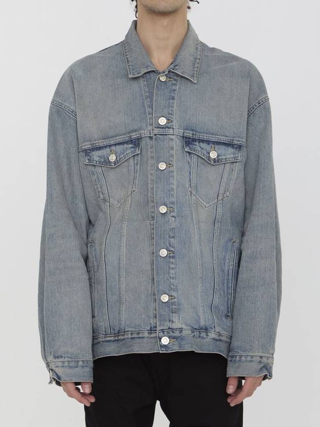 Logo Print Denim Jacket Blue - BALENCIAGA - BALAAN 2