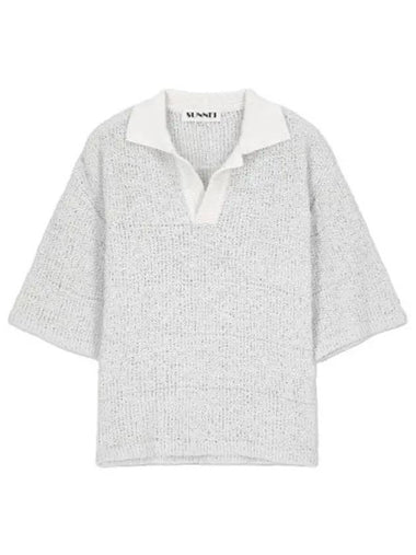 short sleeve polo knit shirt gray - SUNNEI - BALAAN 1