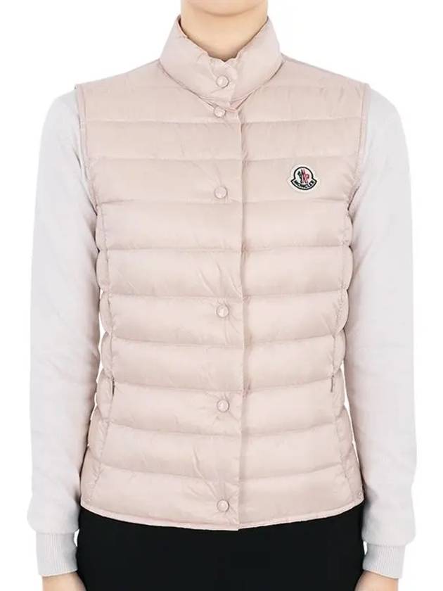 Liane Logo Patch Down Vest Light Pink - MONCLER - BALAAN 2