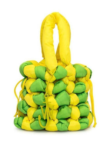 Knotted Tote Bag Yellow Lime Green - JW ANDERSON - BALAAN 1