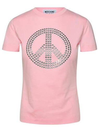 Short Sleeve T-Shirt A0711 32620222 Pink - MOSCHINO - BALAAN 1