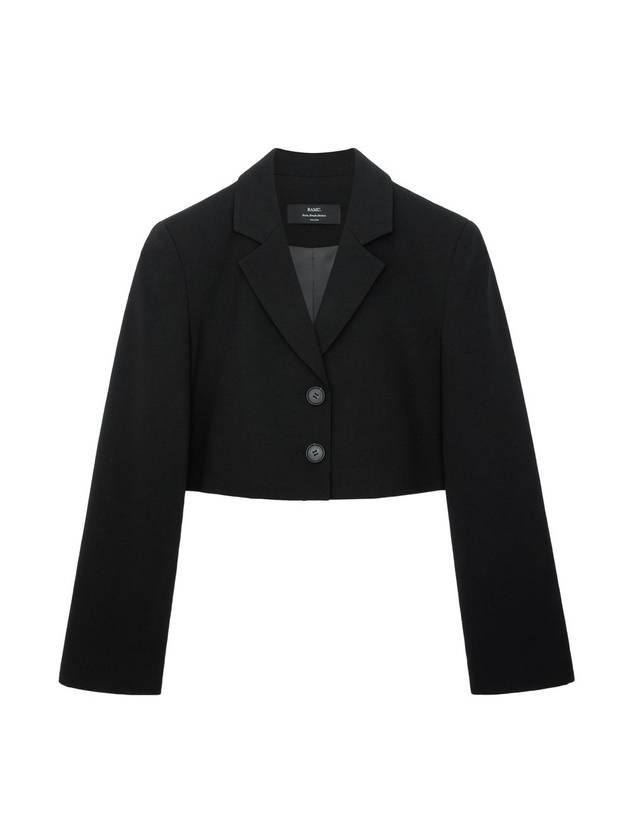 Colin Wool Basic Two Button Crop Jacket Black - RAMUSTUDIO - BALAAN 1