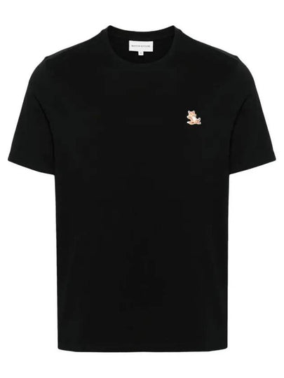 Chillax Fox Patch Regular Short Sleeve T-Shirt Black - MAISON KITSUNE - BALAAN 2