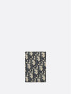 Vertical Half Card Holder Beige And Black  Oblique Jacquard - DIOR - BALAAN 3