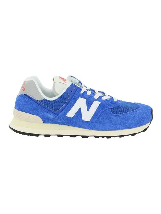 574 Classic Logo Low Top Sneakers Blue - NEW BALANCE - BALAAN 1