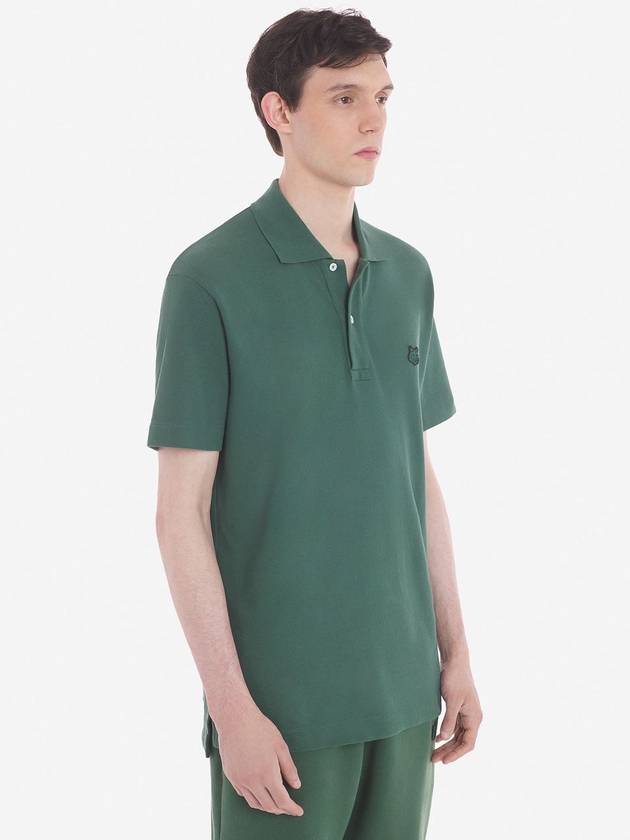 Bold Fox Head Patch Comfort Short Sleeve Polo Shirt Green - MAISON KITSUNE - BALAAN 4