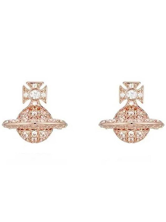 ORB Logo Earrings Rose Gold - VIVIENNE WESTWOOD - BALAAN 1