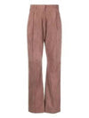 Women's Suede Straight Pants Pink - BRUNELLO CUCINELLI - BALAAN 2