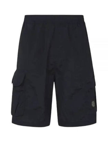 Wappen Patch Pocket Nylon Shorts Navy - STONE ISLAND - BALAAN 1