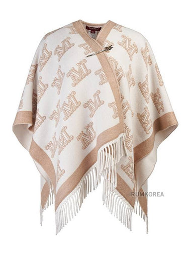 Women s Fringe Wool Cape FRINESTD 005 - MAX MARA - BALAAN 1