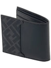 FF Square Leather Compact Bicycle Wallet Black - FENDI - BALAAN 4