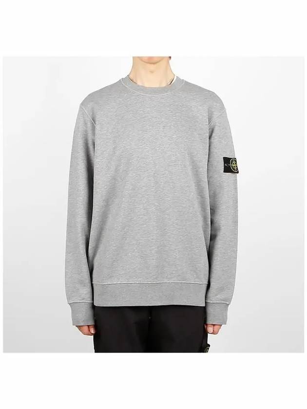 Wappen Patch Garment Dyed Sweatshirt Grey - STONE ISLAND - BALAAN 3