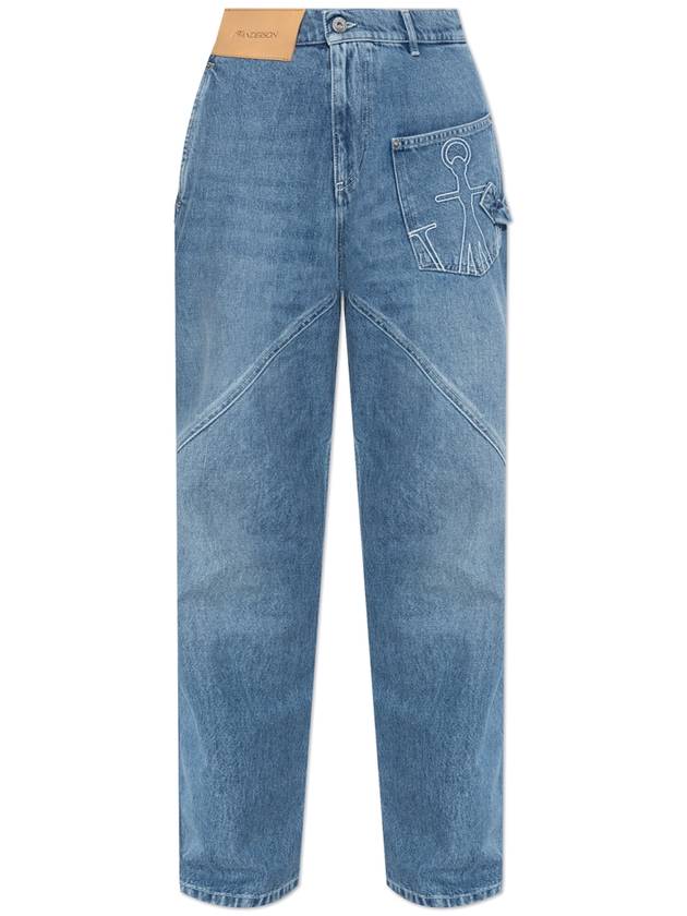 JW Anderson Jeans With Logo, Women's, Blue - JW ANDERSON - BALAAN 1