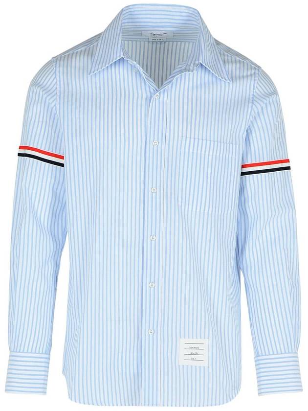 Thom Browne 'Armband' Light Blue Cotton Shirt - THOM BROWNE - BALAAN 1