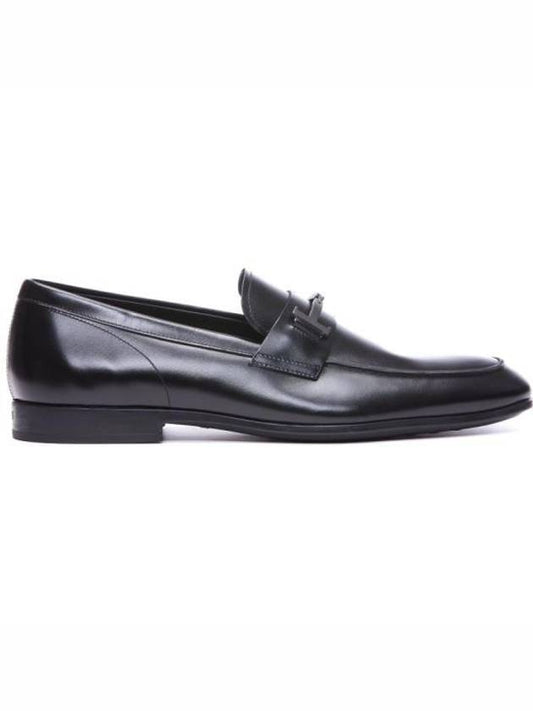 Double T Leather Loafers Black - TOD'S - BALAAN 1