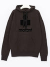 Mansel Logo Hoodie Faded Black - ISABEL MARANT - BALAAN 3