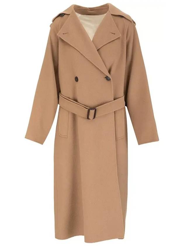 COBALTO Belted Wool Coat Camel 2350110137 058 - MAX MARA - BALAAN 1