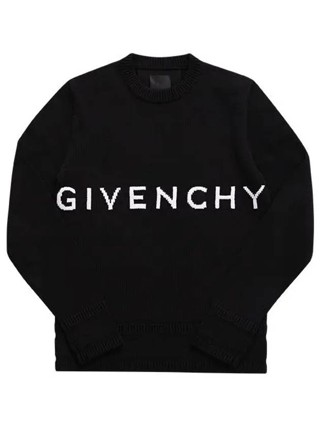 4G Logo Cotton Knit Top Black - GIVENCHY - BALAAN 2