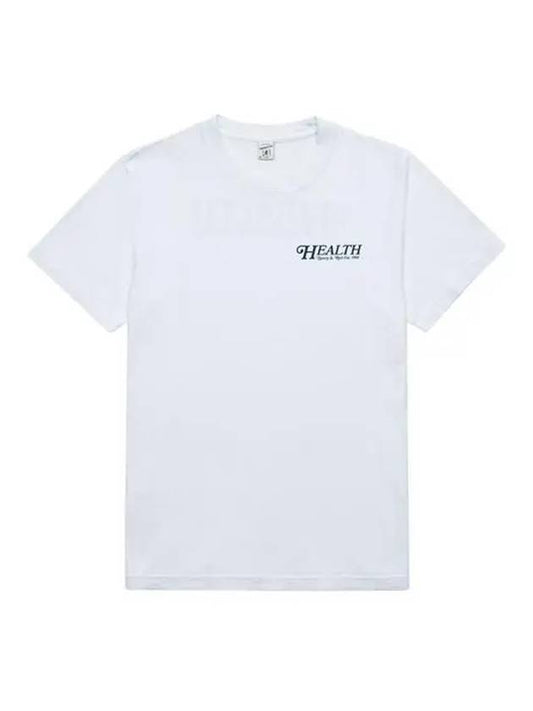 Health Print Crew Neck Cotton Short Sleeve T-shirt White - SPORTY & RICH - BALAAN 2