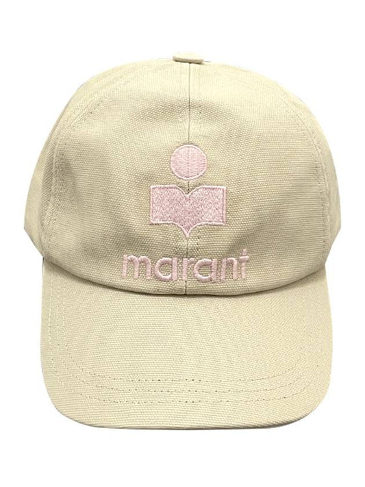 TYRONY Logo Ball Cap Hat Ecru Pink CQ001XFB A3C05A ECLP - ISABEL MARANT ETOILE - BALAAN 1