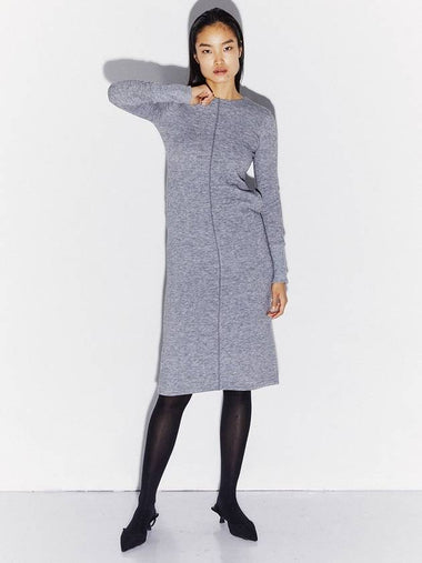 FRONT BACK KNIT DRESS GRAY - KIMDOH - BALAAN 1