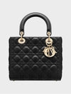 Lady Cannage Lambskin Medium Tote Bag Black - DIOR - BALAAN 3