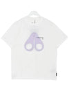 Maurice Logo Print Short Sleeve T-Shirt White - MOOSE KNUCKLES - BALAAN 3