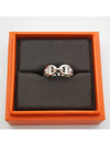 Small Chaine D'Ancre Enchainee Ring Silver - HERMES - BALAAN 3