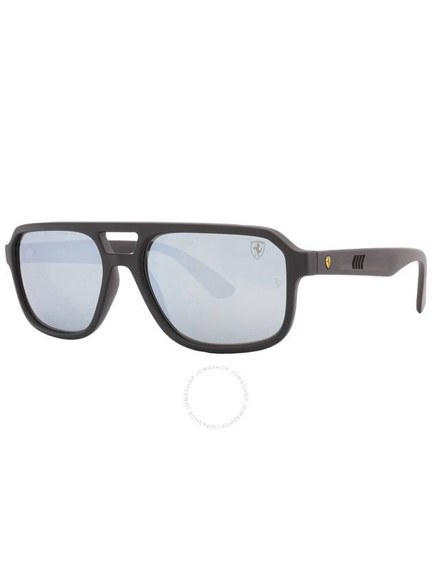 Ray Ban Scuderia Ferrari Silver Mirror Navigator Unisex Sunglasses RB4414M F68430 58 - RAY-BAN - BALAAN 2