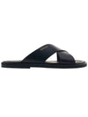 Jair Cross Strap Slider Sandals Black - BALLY - BALAAN 3