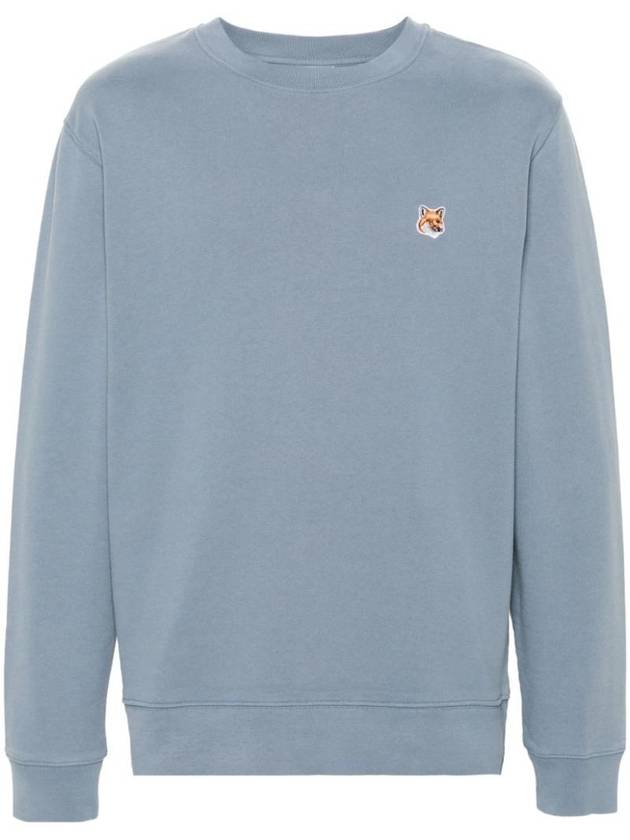 Fox Head Patch Regular Sweatshirt Blue - MAISON KITSUNE - BALAAN 1