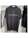 Logo Oversized Fit Cotton Short Sleeve T-Shirt Black - GIVENCHY - BALAAN 2