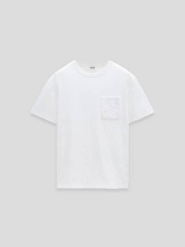 Relaxed Fit Cotton Short Sleeve T-Shirt White - LOEWE - BALAAN 3