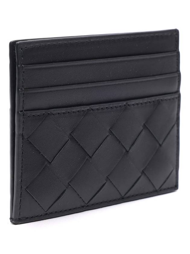 Intrecciato Leather Card Wallet Black - BOTTEGA VENETA - BALAAN 4