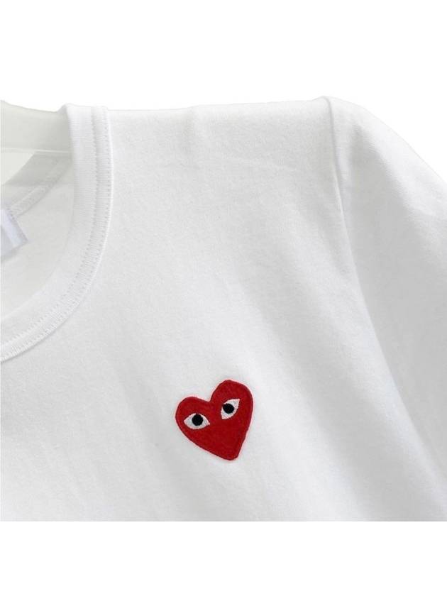 Play Red Heart Waffen Short Sleeve T-Shirt White P1 T108 2 - COMME DES GARCONS - BALAAN 3