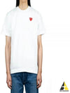 Play Red Heart Waffen Short Sleeve T-Shirt White P1 T108 2 - COMME DES GARCONS - BALAAN 2