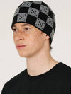 Argyle Checker Beanie Black - UNALLOYED - BALAAN 3