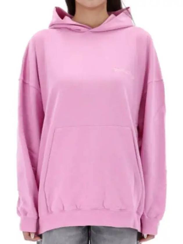 Logo Print Hoodie Pink - BALENCIAGA - BALAAN 2