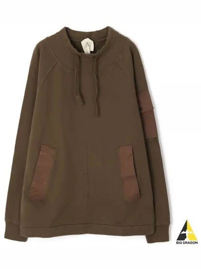 Felpa Girocollo Drawstring Crew Neck Cotton Sweatshirt Brown - TEN C - BALAAN 2