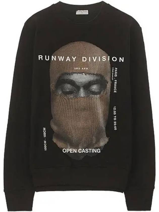 NCW19242 009 Kanye Mask Printing Crew Neck Black Camel Men s Sweatshirt TR 271382 - IH NOM UH NIT - BALAAN 1