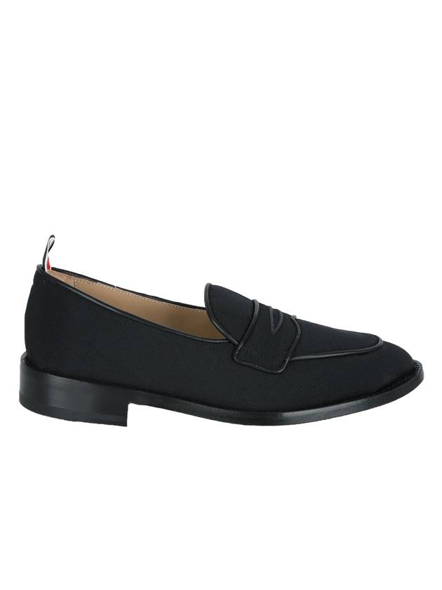 Men's Varsity Grosgrain Penny Loafers Black - THOM BROWNE - BALAAN 1