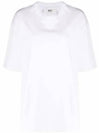 Heart Technical Logo Patch Heavy Short Sleeve T-Shirt White - AMI - BALAAN 2