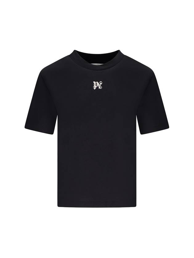 PA Monogram Cotton T-Shirt PWAA044S24JER0021003 - PALM ANGELS - BALAAN 2